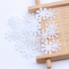 100pcs 15mm Winter Snowflake Resin Flatbacks DIY Nail Crafts Embellishments