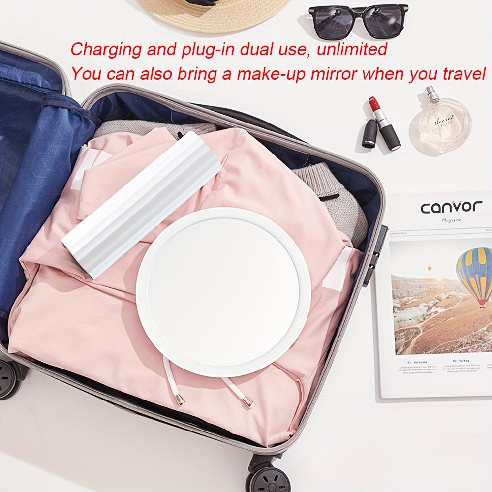 Rechargeable Makeup Mirror with 46 LED Lights & 3 Lighting Modes