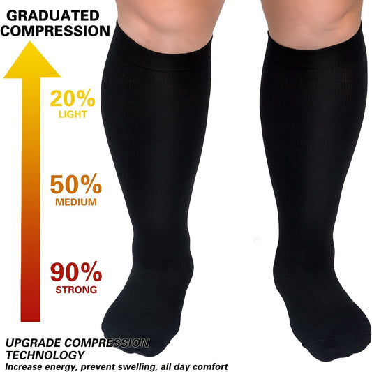 XXL 4XL Compression Sports Socks for Outdoor Activities