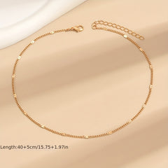 Golden Chain Buckle Necklace 18K Plated Classic Neck Decoration
