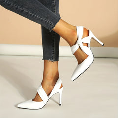 Solid Stiletto Heels Pointed Toe Slip On Pumps Women's Heels