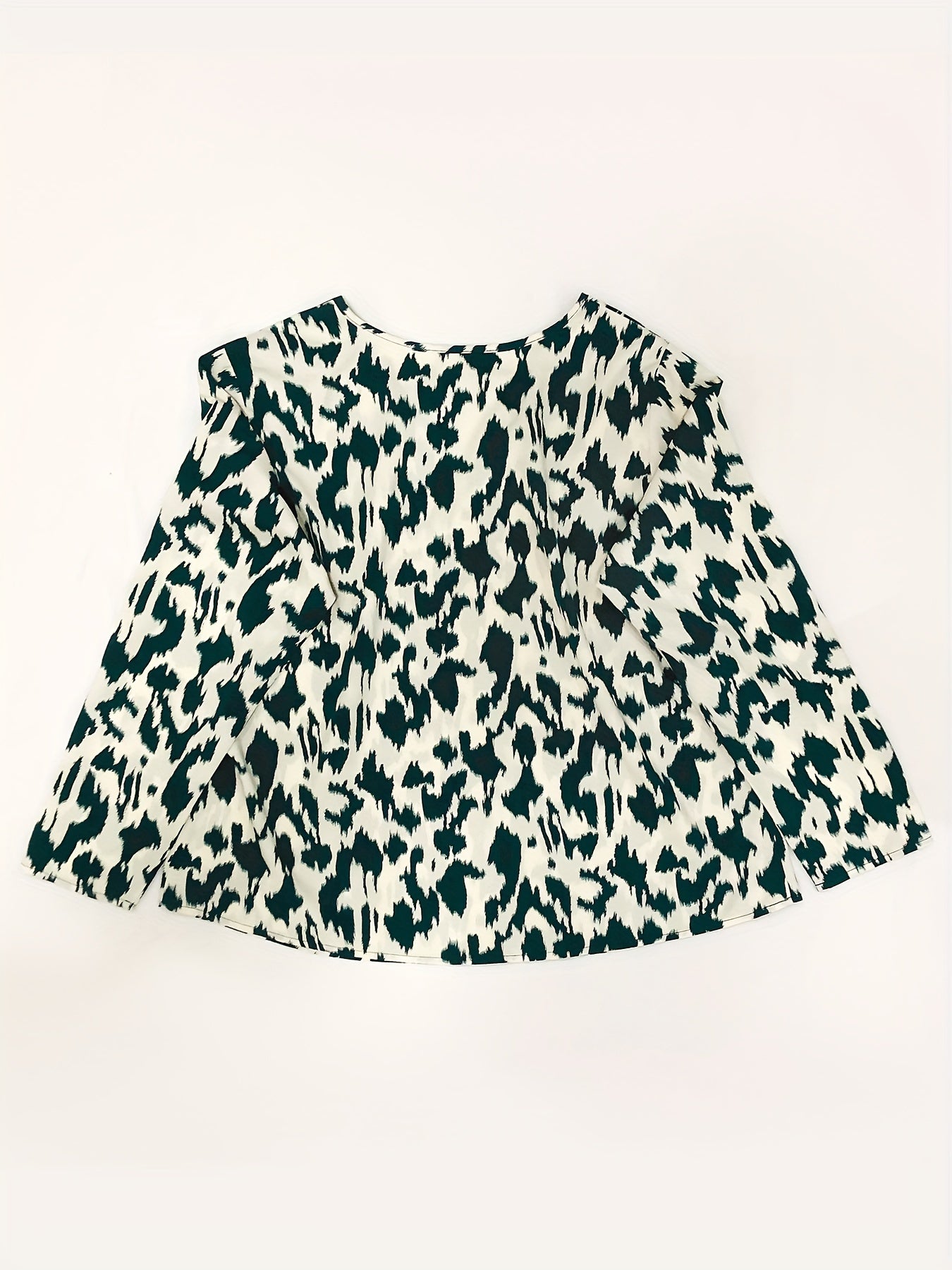 Leopard Print V Neck Cut Out Top
