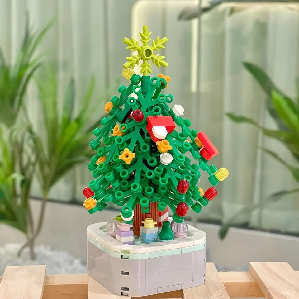 211pcs Christmas Tree Potted Building Blocks Educational Toys
