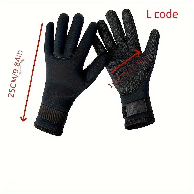 3mm Neoprene Diving Gloves for Water Sports - Warm and Adjustable