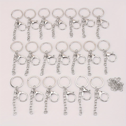 20pcs Chain Keychain With Lobster Key Ring Keychain Accessories