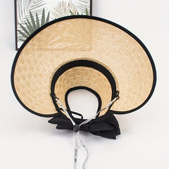 Breathable Wide Brim Visor Hat Women UV Protection Travel Beach Hat