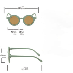 Boys Casual Round Frame Sunglasses UV Protection Glasses