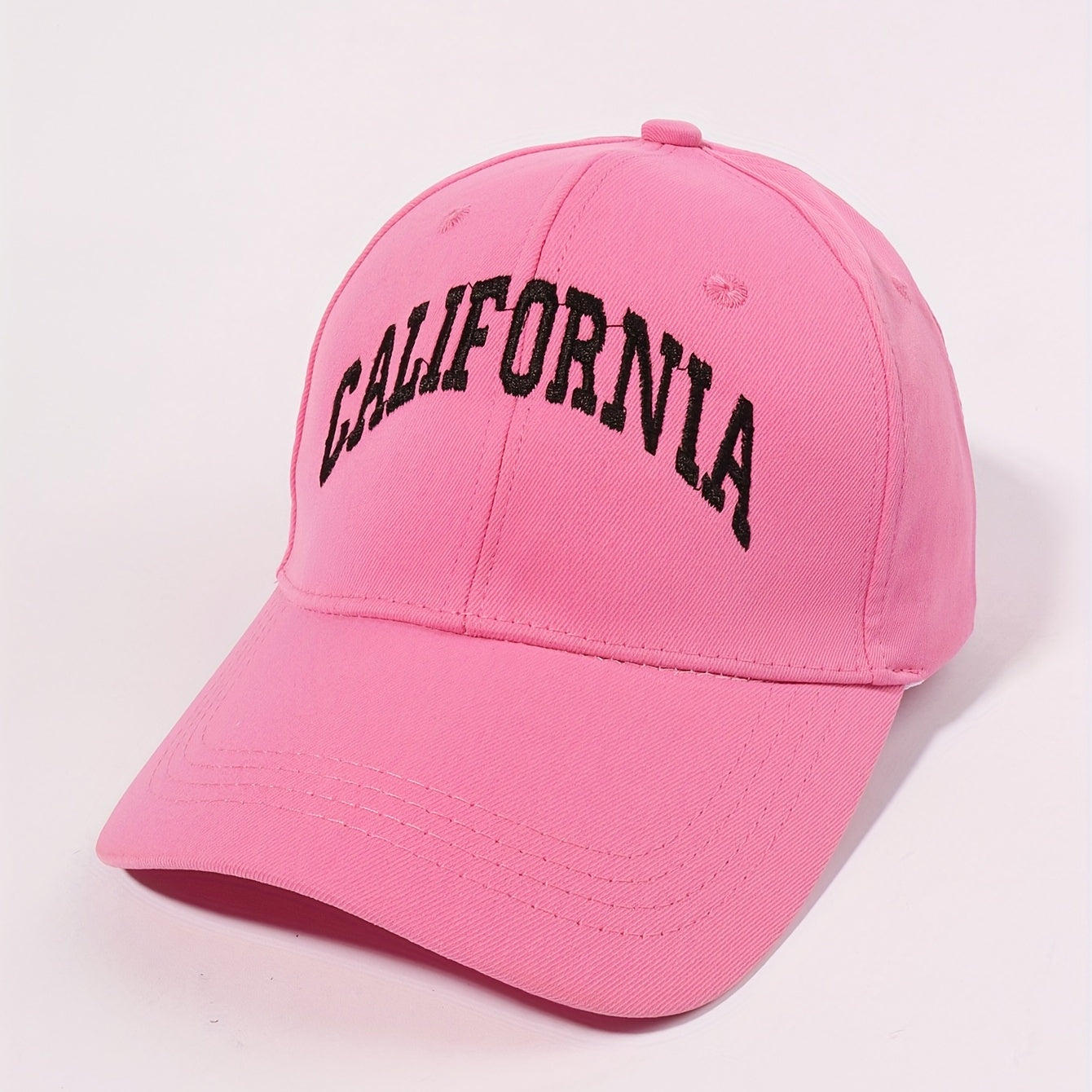 CALIFORNIA Pink Embroidery Baseball Cap Lightweight Adjustable