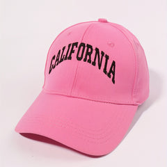 CALIFORNIA Pink Embroidery Baseball Cap Lightweight Adjustable