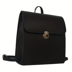 British Preppy Style Backpack with Buckle Decor