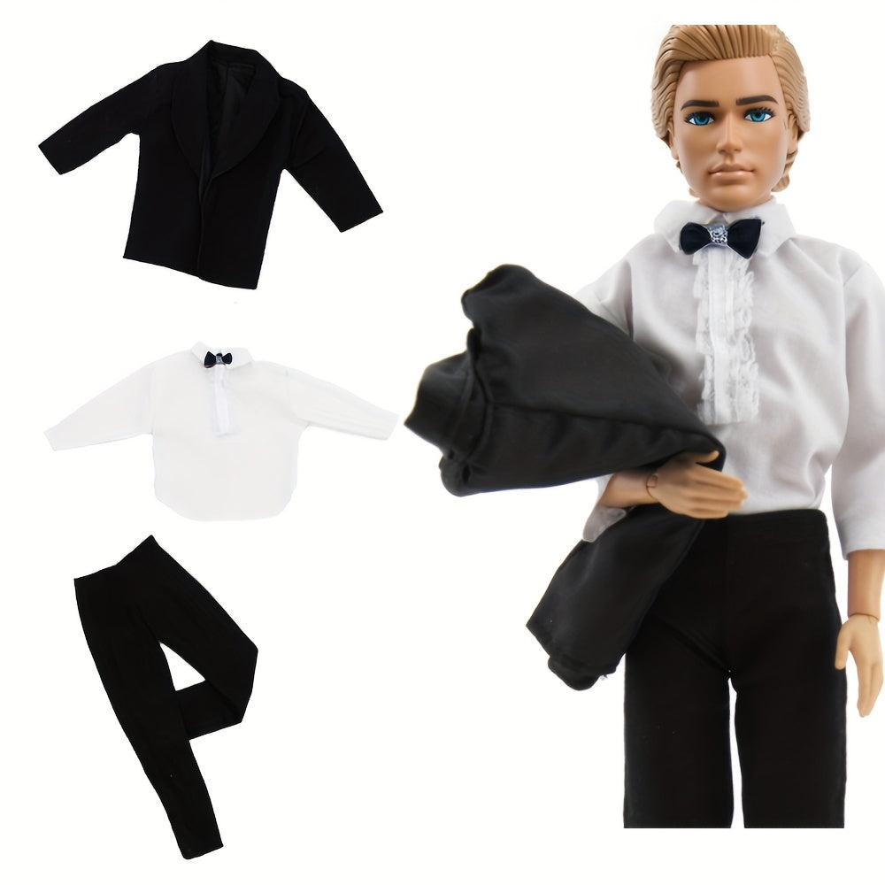Formal Wedding Suit for 11 8 Inch Dolls with Jacket Coat Shirt Trousers