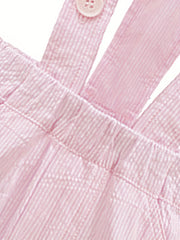 Baby Girl Striped Short Suspender Pants Summer Clothes