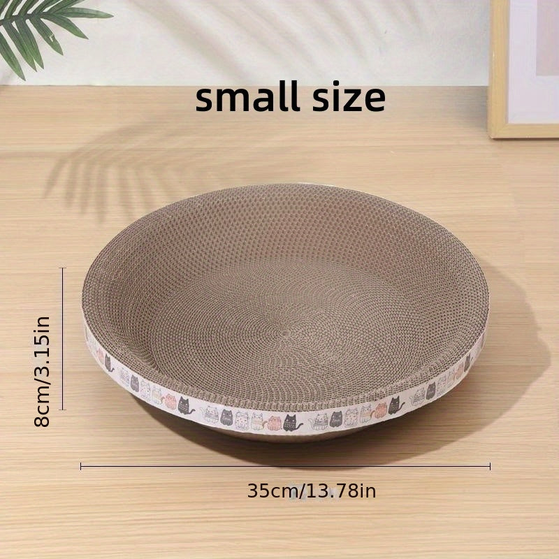 Durable Cat Scratching Pad Bowl Shape Corrugated Paper Cat Scratcher Toy