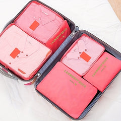 6pcs Travel Organizer Luggage Storage Bag Packing Organizer