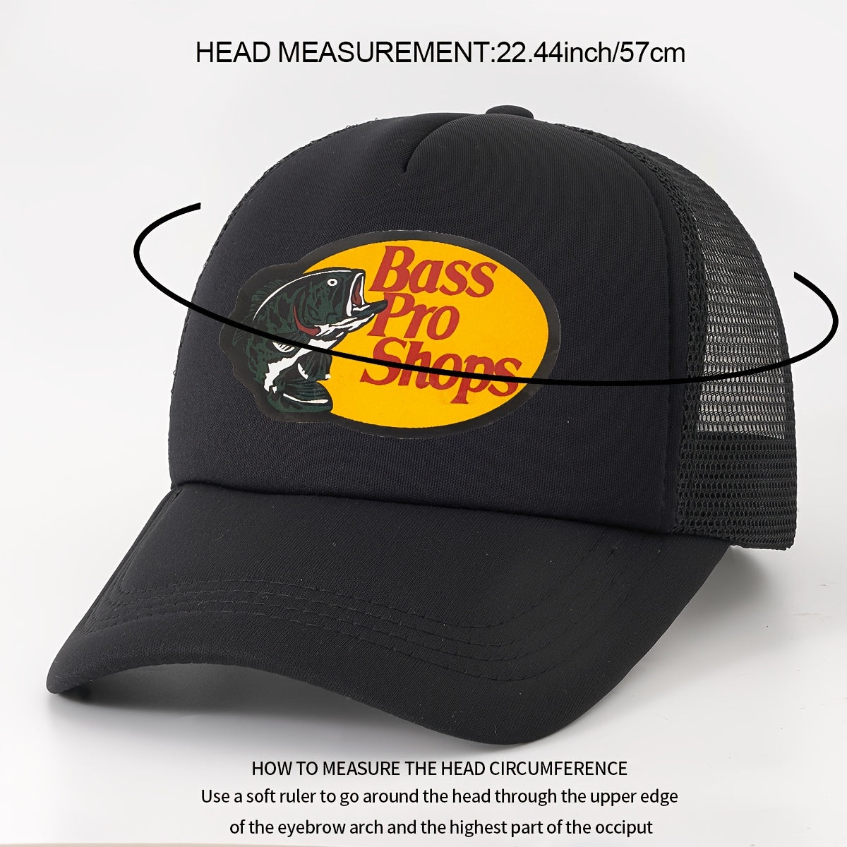 Hip Hop Unisex Mesh Trucker Hat Adjustable Baseball Cap Fish Print Sun Hats