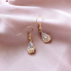 Zircon Flower Drop Earrings for Women