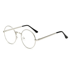 Multicolor Round Frame Metal Glasses with Zipper Box