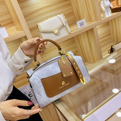 Vintage Leather Handbag Top Handle Crossbody Bag