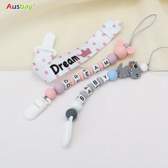 Customized Baby Dummy Clip - Personalized Baby Pacifier Leash
