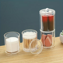 Acrylic Makeup Organizer with Qtip Holder