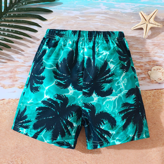Boys Coconut Trees Casual Shorts for Vacation Beach