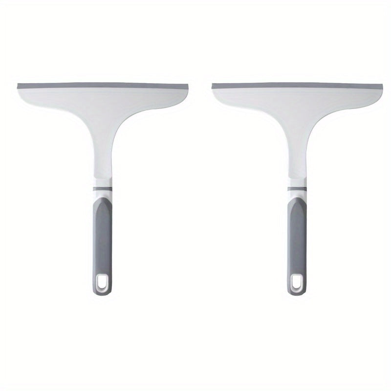 2pcs Shower Squeegee Glass Wiper Water Removal Scraper