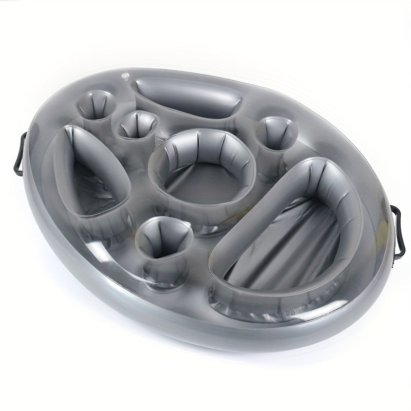 Inflatable Salad Fruit Plate Ice Bucket Floating Bar Pool