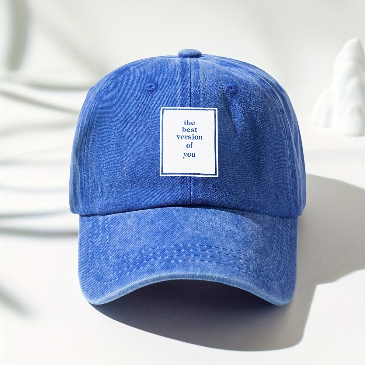 Washed Cotton Dad Baseball Cap Label Print Sports Hat