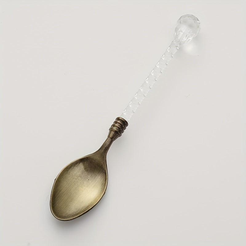 Crystal Handle Coffee Spoon Stirring Dessert Tea Tableware Kitchen Supplies