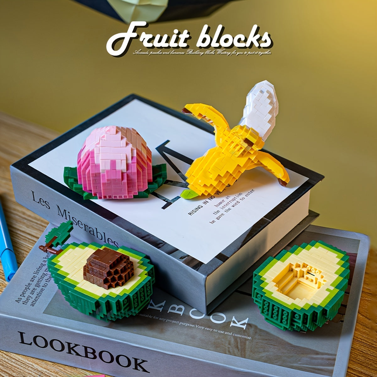 DIY Fruit Building Blocks Toys Banana Avocado Honey Peach