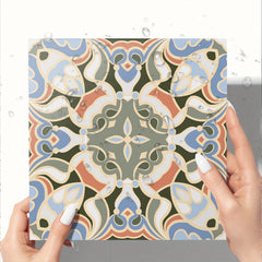 9pcs Mediterranean Print Matte Thickened Waterproof Decal