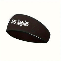 Los Angeles Sports Headband Breathable Mesh with Lettering