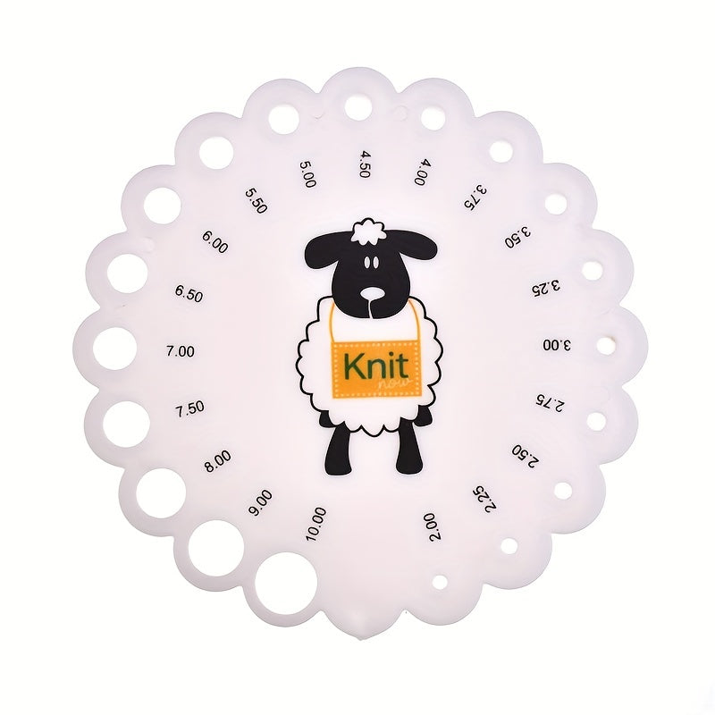 1pc Crochet Knitting Needle Ruler Gauge ABS Plastic