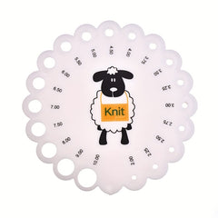 1pc Crochet Knitting Needle Ruler Gauge ABS Plastic