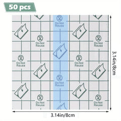 50 Clear Waterproof Adhesive Bandage for Tattoos, Keeps Tattoos Dry