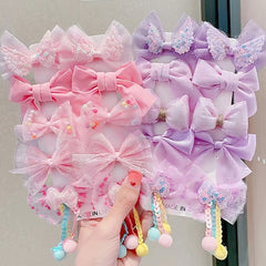 10pcs Princess Flower Hair Clips for Little Princess