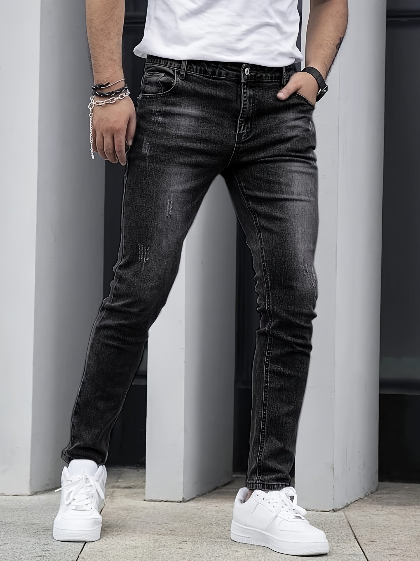 Men's Slim Fit Denim Jeans Casual Style