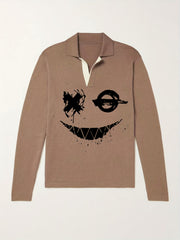 Men's V Neck Pullover Sweater Casual Lapel Winter Autumn