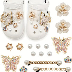 Butterfly & Flower Shoe Charms For Clogs - DIY Accessories For Ladies