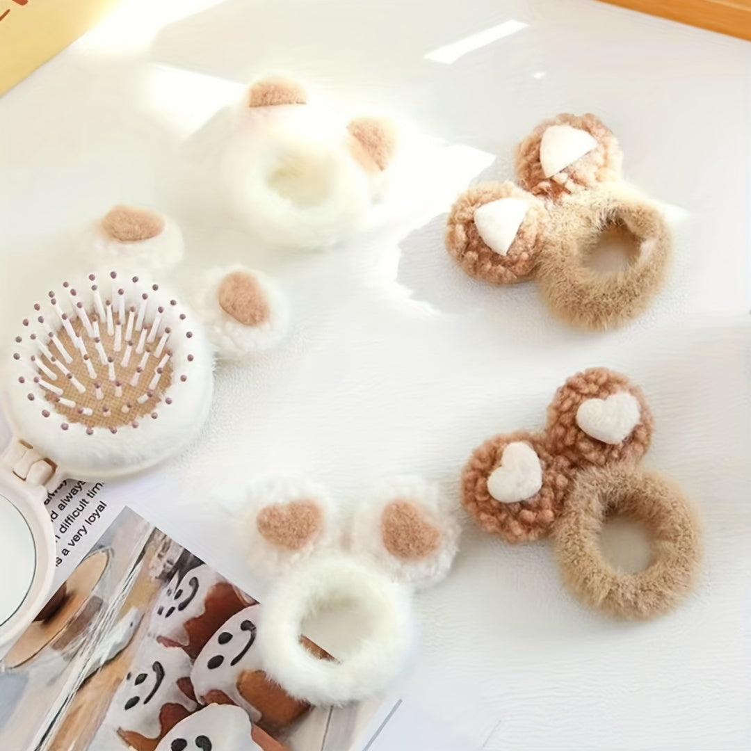 Mini Compact Hair Brush & Mirror for Purse Pocket - Round Folding Comb