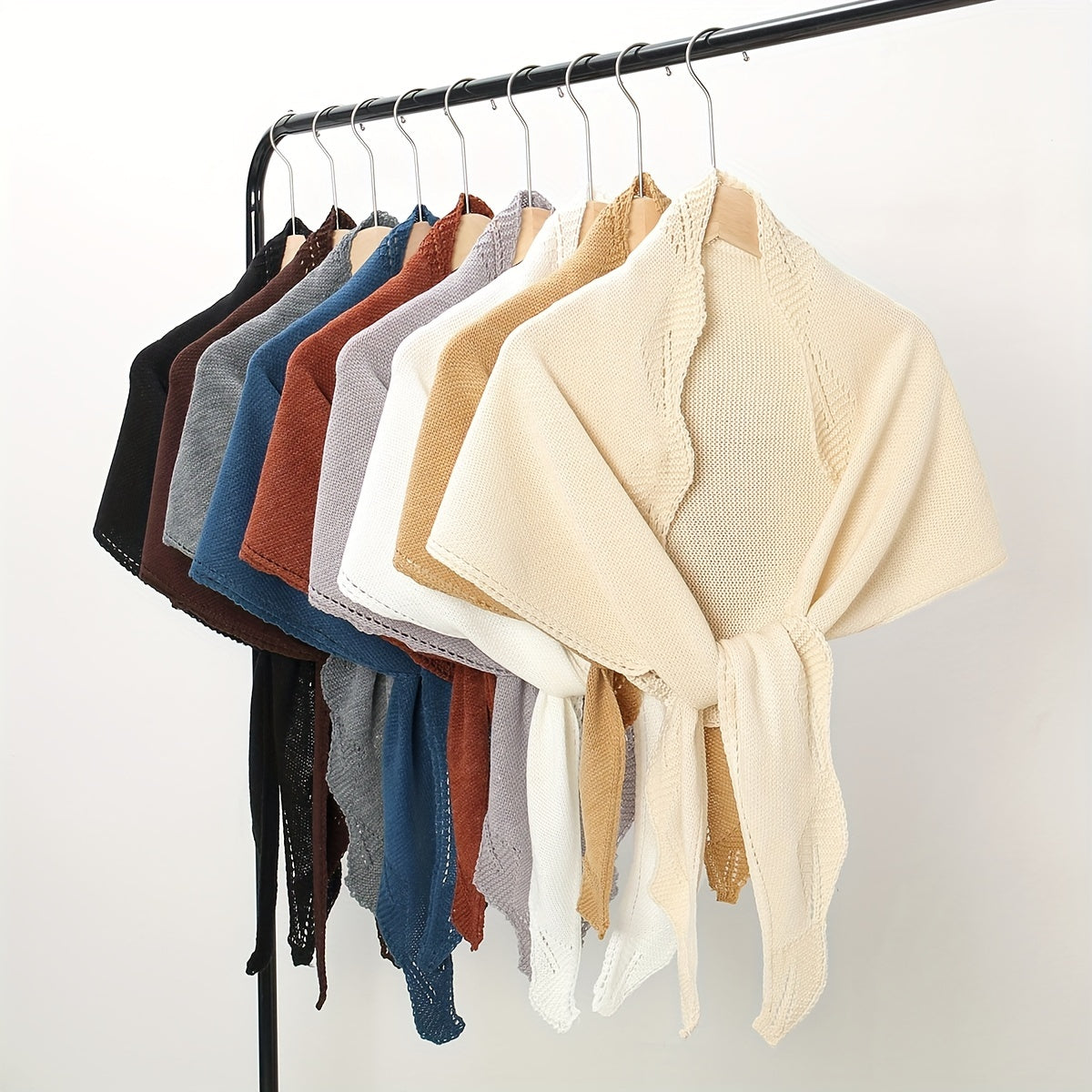 Geometry Knitted Sunscreen Shawl for Women