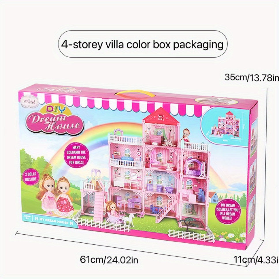 Kids Play House DIY Princess Castle Villa Gift