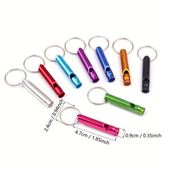 5pcs Aluminum Survival Whistle Keychain Outdoor Hiking Emergency