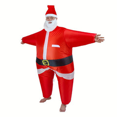 Christmas Santa Claus Riding Deer Inflatable Costume Party Dress Up