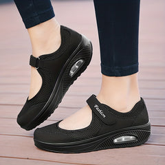 Women's Mesh Backless Walking Shoes Air Cushion Slip On Casual Sneakers