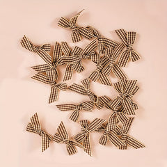 20pcs Mini Plaid Bows For Crafts Wedding Bow DIY