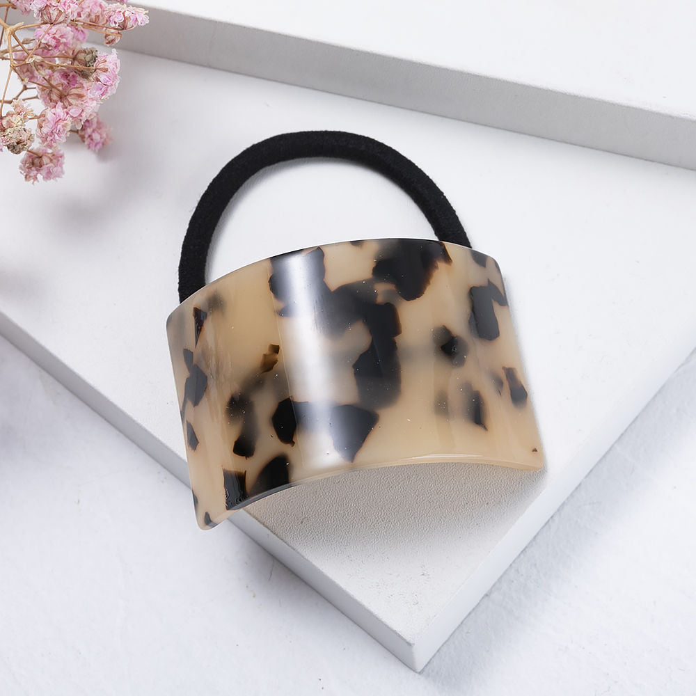 Acetic Hair Tie Geometric Semicircle Buckle Elastic Hair Rope