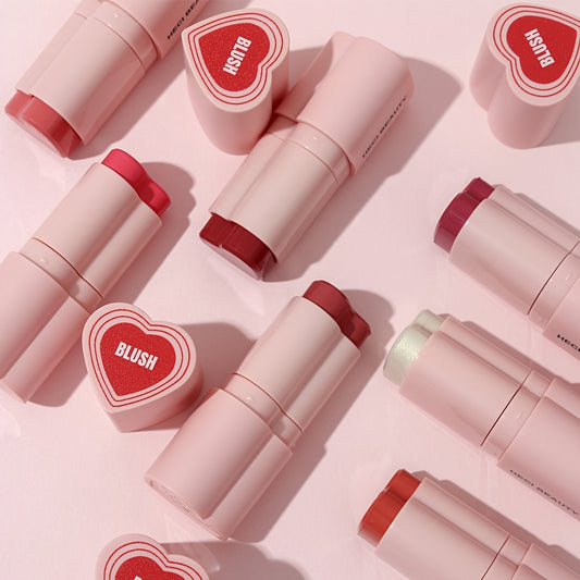 Cream Heart Blush Stick Candy Rose