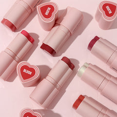 Cream Heart Blush Stick Candy Rose