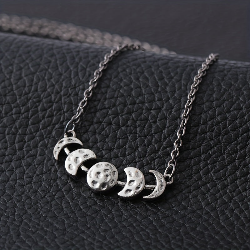 Vintage Full Moon Necklace Women's Charm Jewelry